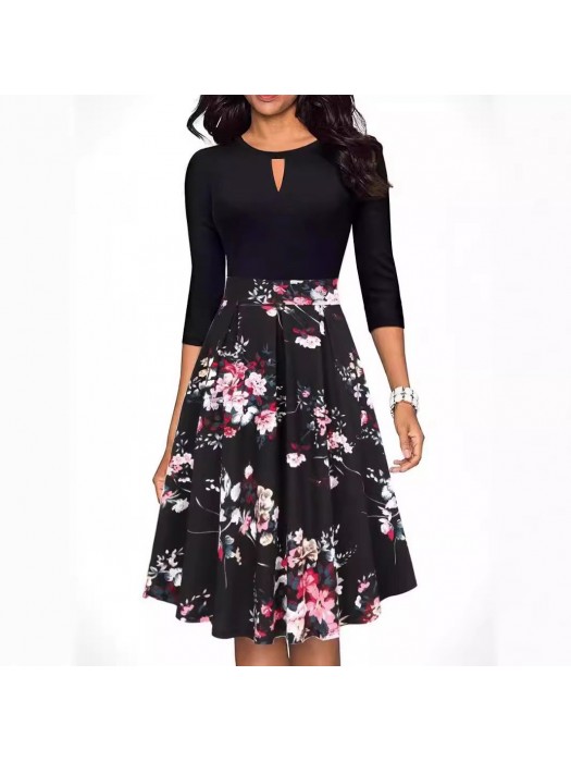 Vestito Mini Donna Fiori Stampati - Mini Dress Woman Flower Print 110155B